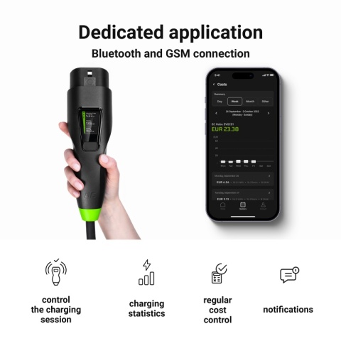 Green Cell Habu EVGC01 11kW TYPE 2 7M Bluetooth/GSM 2G