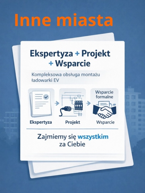 Ekspertyza + projekt + pomoc w uzyskaniu zgody do montażu ładowarki EV - dokumentacja zgodna z ustawą o elektromobilności