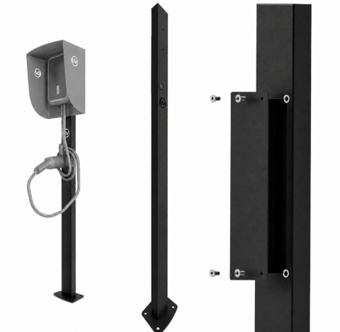 Uniwersalny słupek do wallboxa 145 cm z uchwytem na kabel