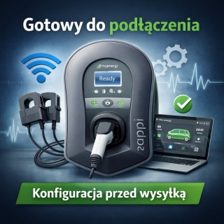 Zappi gotowy do podłączenia elektrycznego - konfiguracja indywidualna przed wysyłką