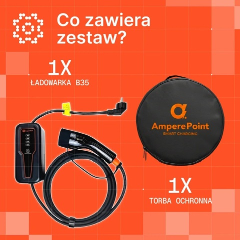 AmperePoint B35 3,7 kW Type 2 - ładowarka przenośna 230 V, 5 m