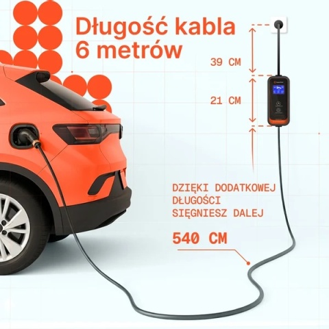 AmperePoint P35 3,7 kW Type 2 - ładowarka przenośna, 6 m