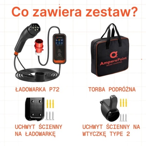 AmperePoint P72 7,2 kW Type 2 - ładowarka przenośna, 6 m
