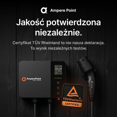 AmperePoint PRIME 22 kW - wallbox Type 2, 7,5 m, Wi-Fi, Bluetooth i RFID