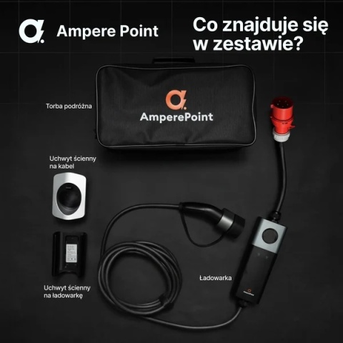 AmperePoint Q11 11 kW Type 2 - ładowarka przenośna, 6 m, Wi-Fi