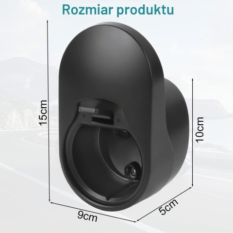 Uchwyt ścienny na wtyczkę i kabel Type 2 ŁadujEV - czarny