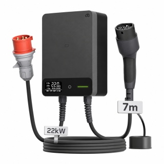 Wallbox dé 22 kW - kabel Type 2 o długości 7 m, Wi-Fi/Bluetooth